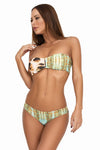 Leopard Whipray Bandeau Bikini Top