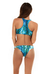 Psychedelic print sports bikini