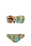 Leopard Whipray Bandeau Bikini Top