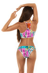 Tribal print sports bikini