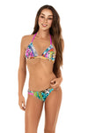 Tribal print sports string bikini