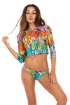 Tribal print rash vest