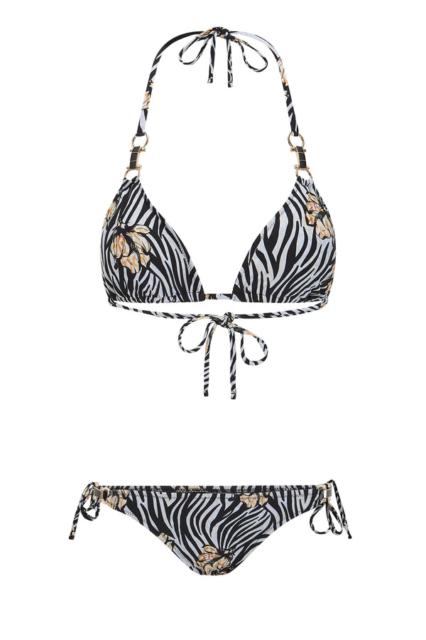 Golden Cobra Triangle Bikini Top