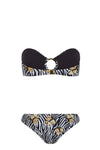 Golden Zebra Bandeau Bikini Top