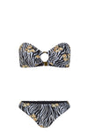Golden Zebra Bandeau Bikini Top