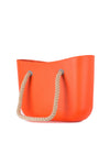 orange beach bag with rope handles
